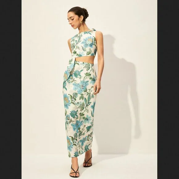 chinese dress ladies Floral Print Maxi Dress